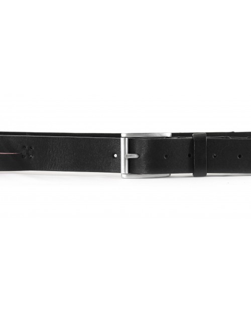 Džínový opasek HIDESIGN z jednoho kusu kůže CB-03 černý, vel. 40" (XL) - obvod pasu cca 98-110 cm
