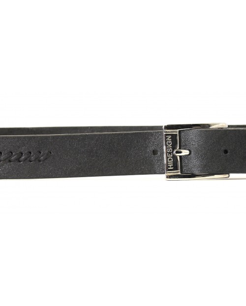 Pásek HIDESIGN do kalhot z jednoho kusu kůže SFB-01 černý