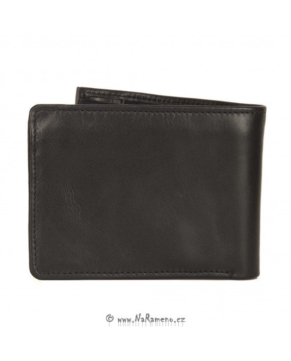 Kompaktní černá peněženka HIDESIGN se zipem na bankovky pro může 264L-109F