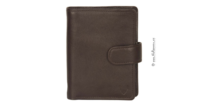 Hnědý kožený zápisník HIDESIGN s kapsami na karty a bankovky C-06