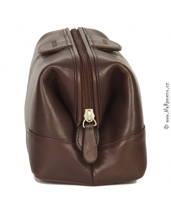 Kosmetická kožená taška HIDESIGN pro ženy Capri světle hnědá