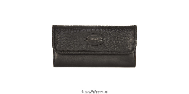 Černá dámská peněženka HIDESIGN s krokodýlím vzorem Janet W1