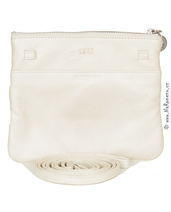 Letní malá dámská kabelka HIDESIGN z pravé kůže Pompidou W1 stříbrná